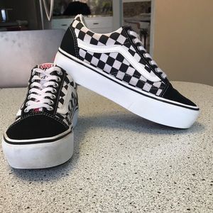 Platform Checkered Vans